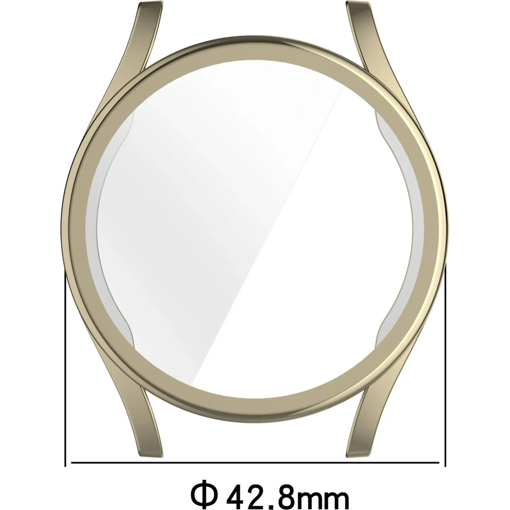 Etui z osłoną ekranu Bizon Case Watch Felipe do Samsung Galaxy Watch 7 40 mm złote