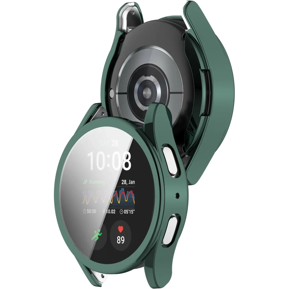 Etui z osłoną ekranu Bizon Case Watch Felipe do Samsung Galaxy Watch 7 40 mm zielone