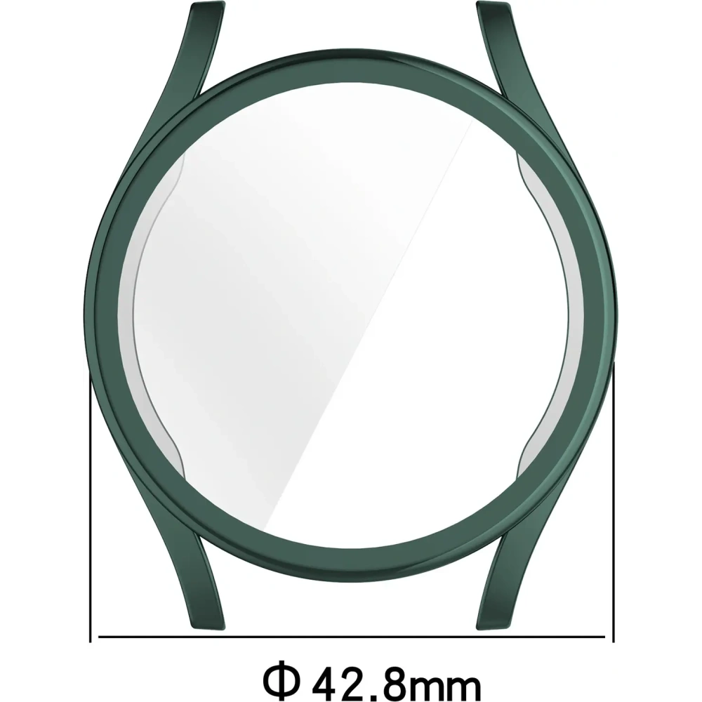 Etui z osłoną ekranu Bizon Case Watch Felipe do Samsung Galaxy Watch 7 40 mm zielone