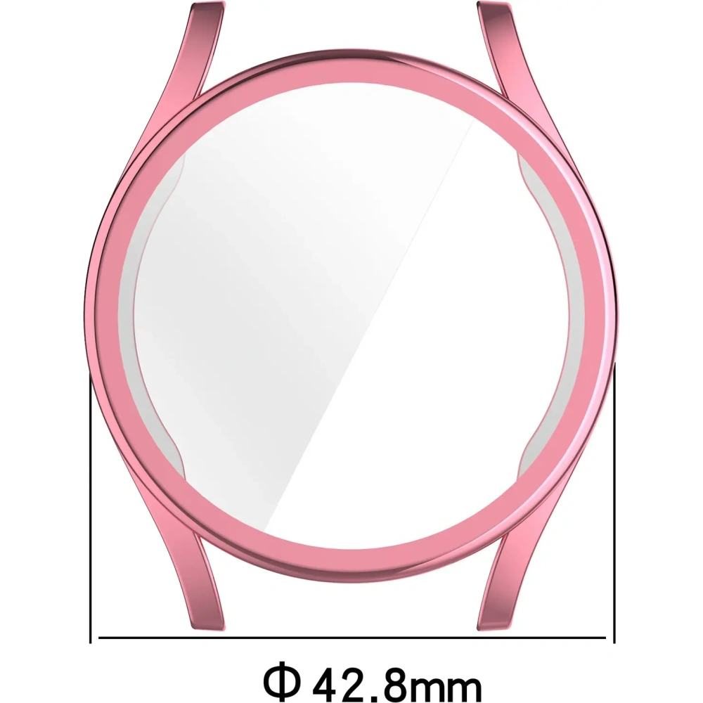 Etui z osłoną ekranu Bizon Case Watch Felipe do Samsung Galaxy Watch 7 40 mm różowe