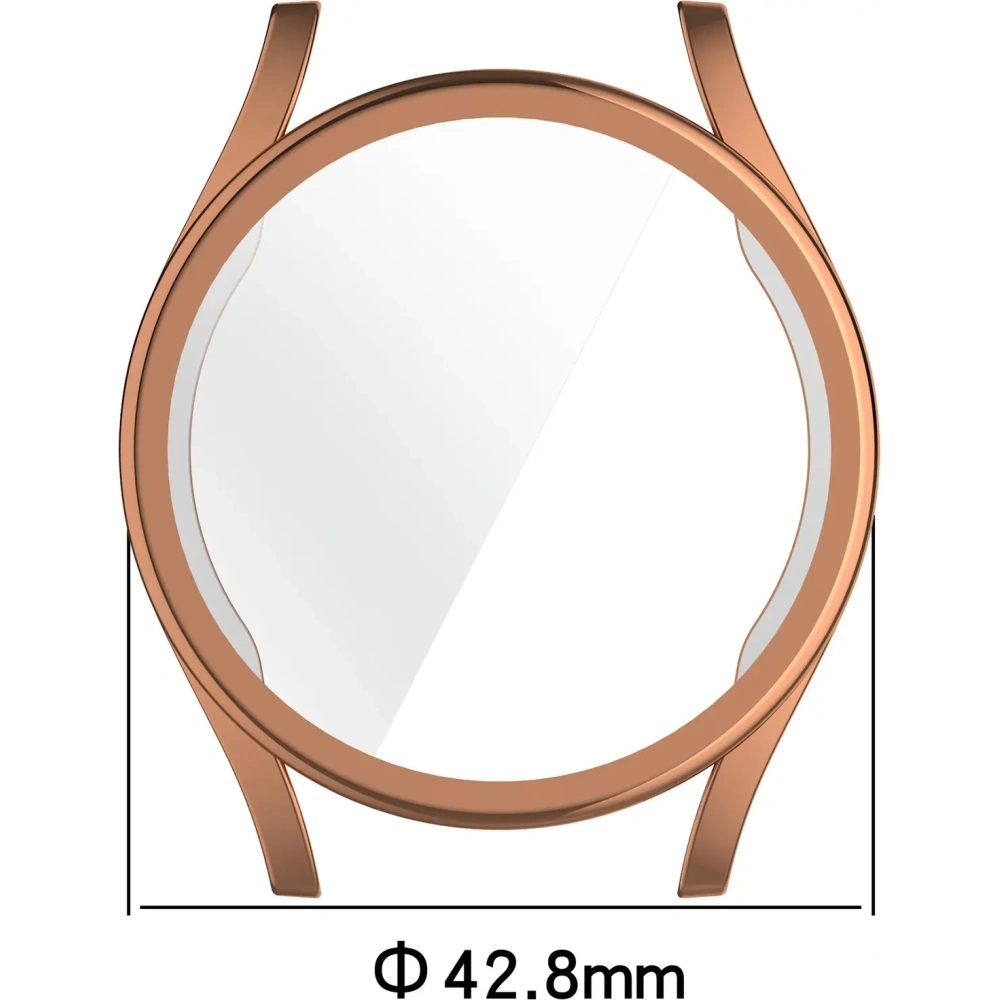 Etui z osłoną ekranu Bizon Case Watch Felipe do Samsung Galaxy Watch 7 40 mm różowozłote