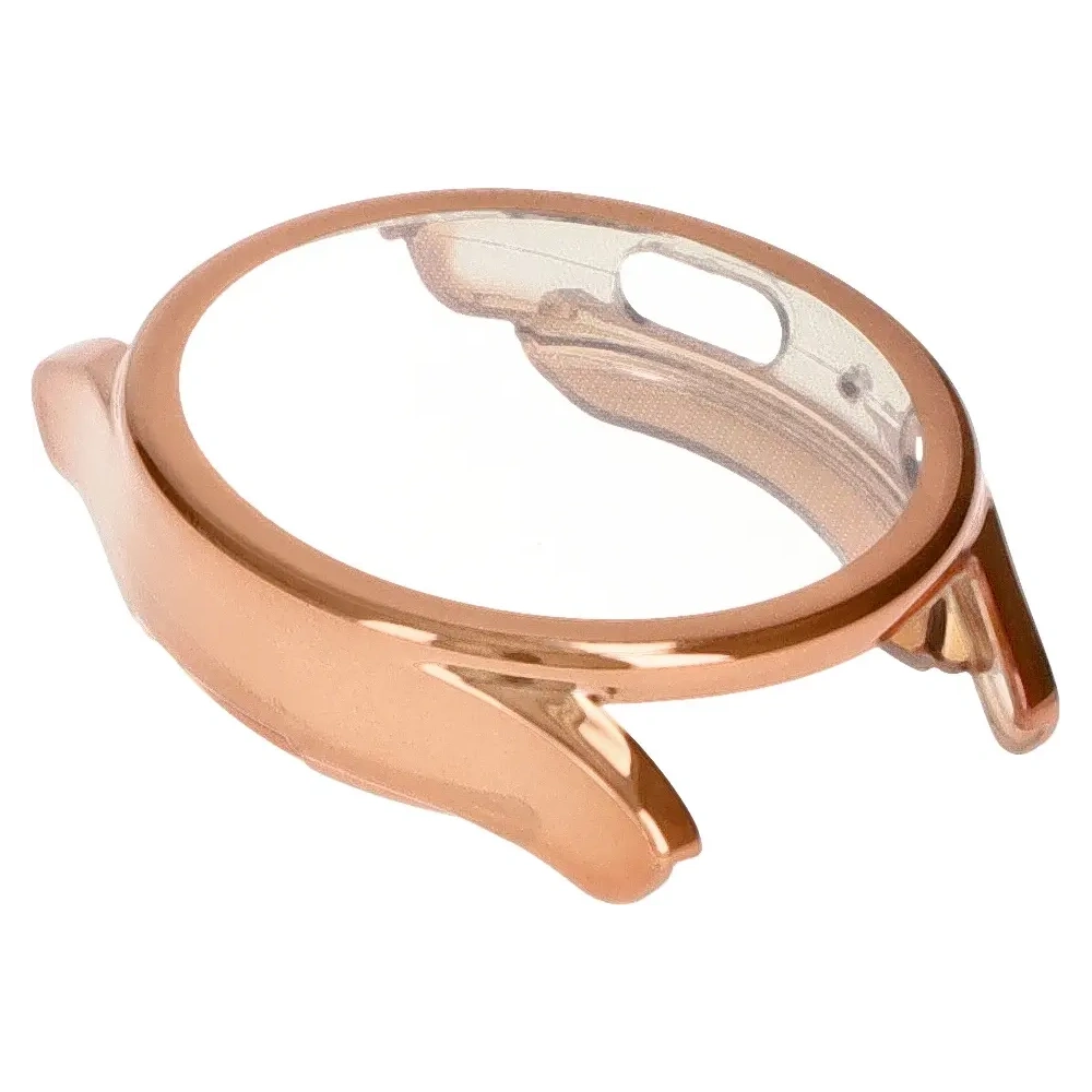 Etui z osłoną ekranu Bizon Case Watch Felipe do Samsung Galaxy Watch 7 40 mm różowozłote