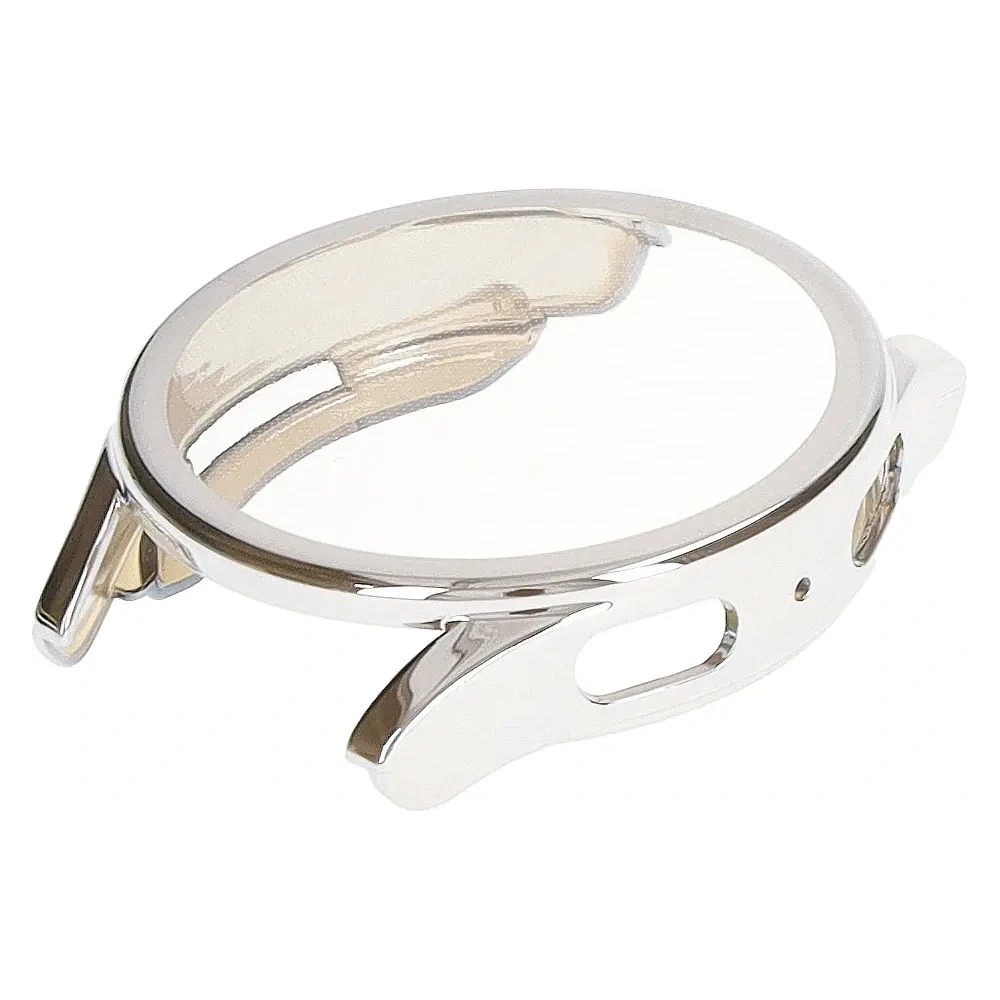 Etui z osłoną ekranu Bizon Case Watch Felipe do Samsung Galaxy Watch 7 40 mm srebrne