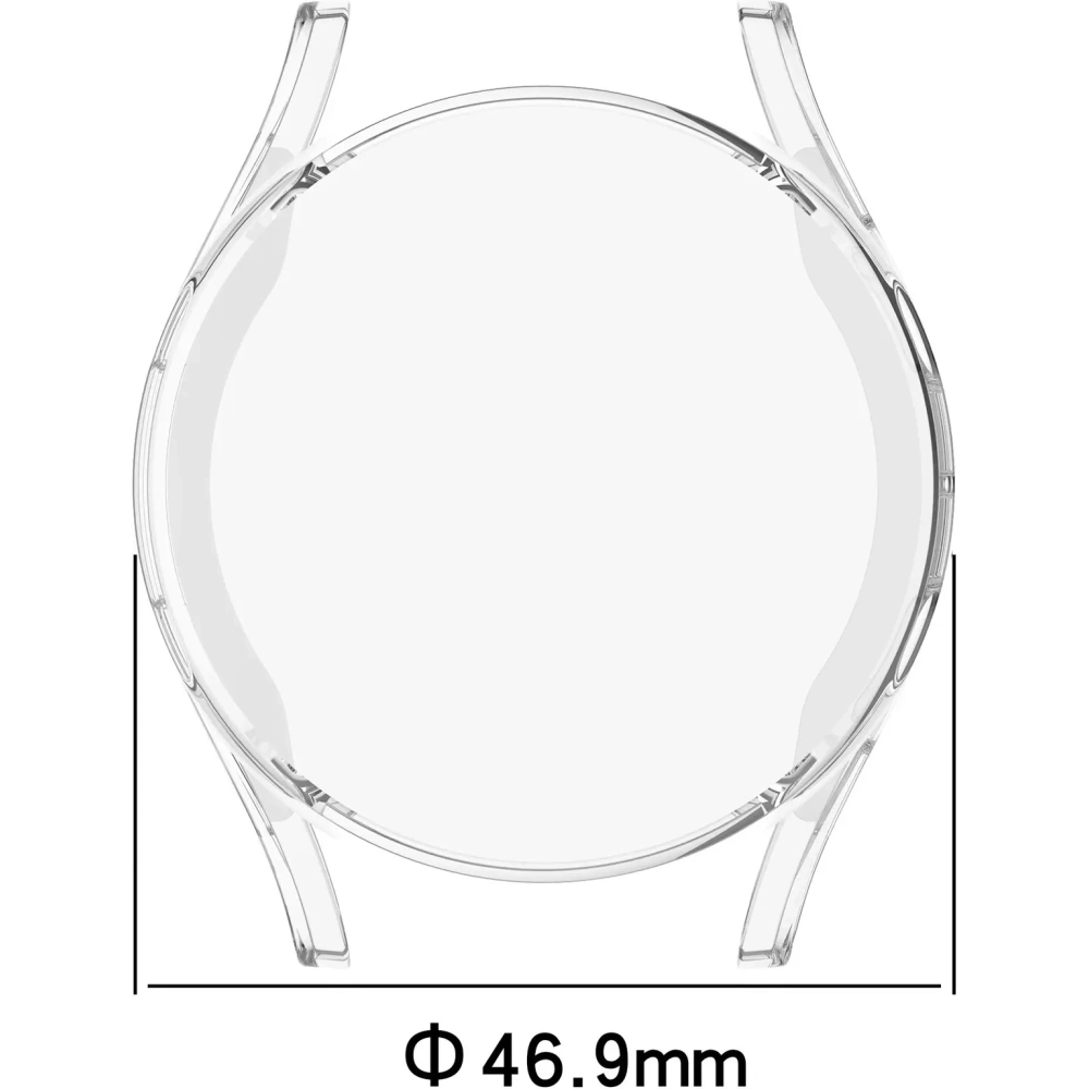 Etui z osłoną ekranu Bizon Case Watch Felipe do Samsung Galaxy Watch 7 44 mm przezroczyste