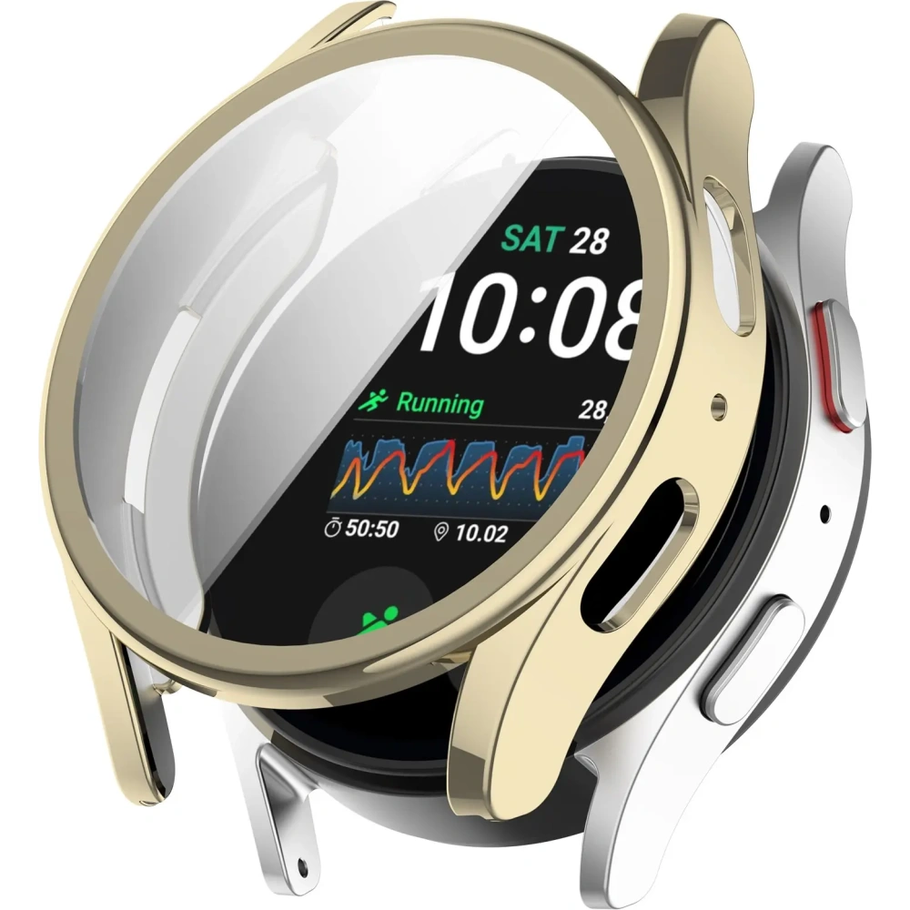 Etui z osłoną ekranu Bizon Case Watch Felipe do Samsung Galaxy Watch 7 44 mm złote