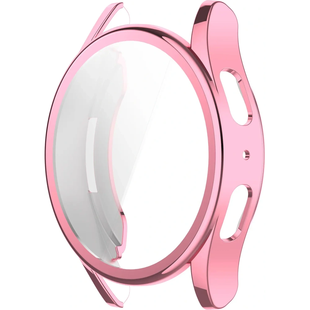 Etui z osłoną ekranu Bizon Case Watch Felipe do Samsung Galaxy Watch 7 44 mm różowe