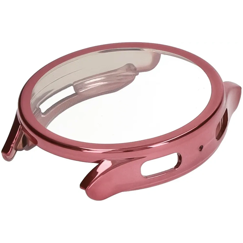 Etui z osłoną ekranu Bizon Case Watch Felipe do Samsung Galaxy Watch 7 44 mm różowe