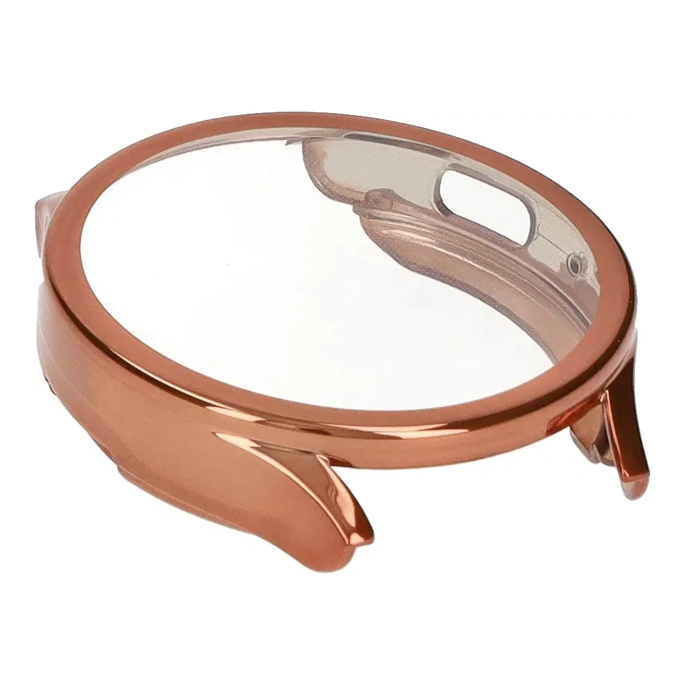 Etui z osłoną ekranu Bizon Case Watch Felipe do Samsung Galaxy Watch 7 44 mm różowozłote