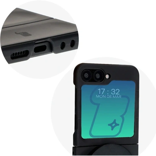 Kup Bizon Case Tur Samsung Galaxy Z Flip6 negru - BIZ5652 - {ean13} - Sklep Home Screen