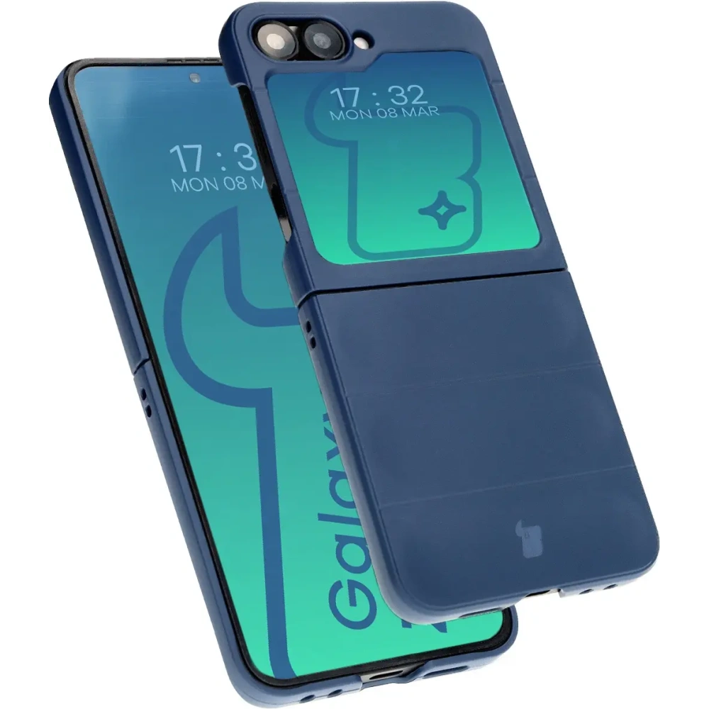 Pancerne etui Bizon Case Tur do Samsung Galaxy Z Flip6 / 7 FE granatowe