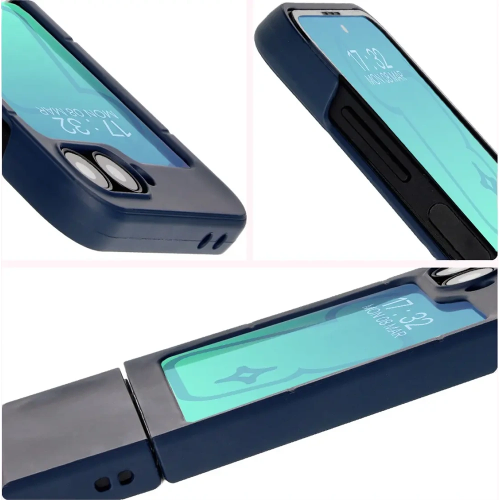 Pancerne etui Bizon Case Tur do Samsung Galaxy Z Flip6 / 7 FE granatowe