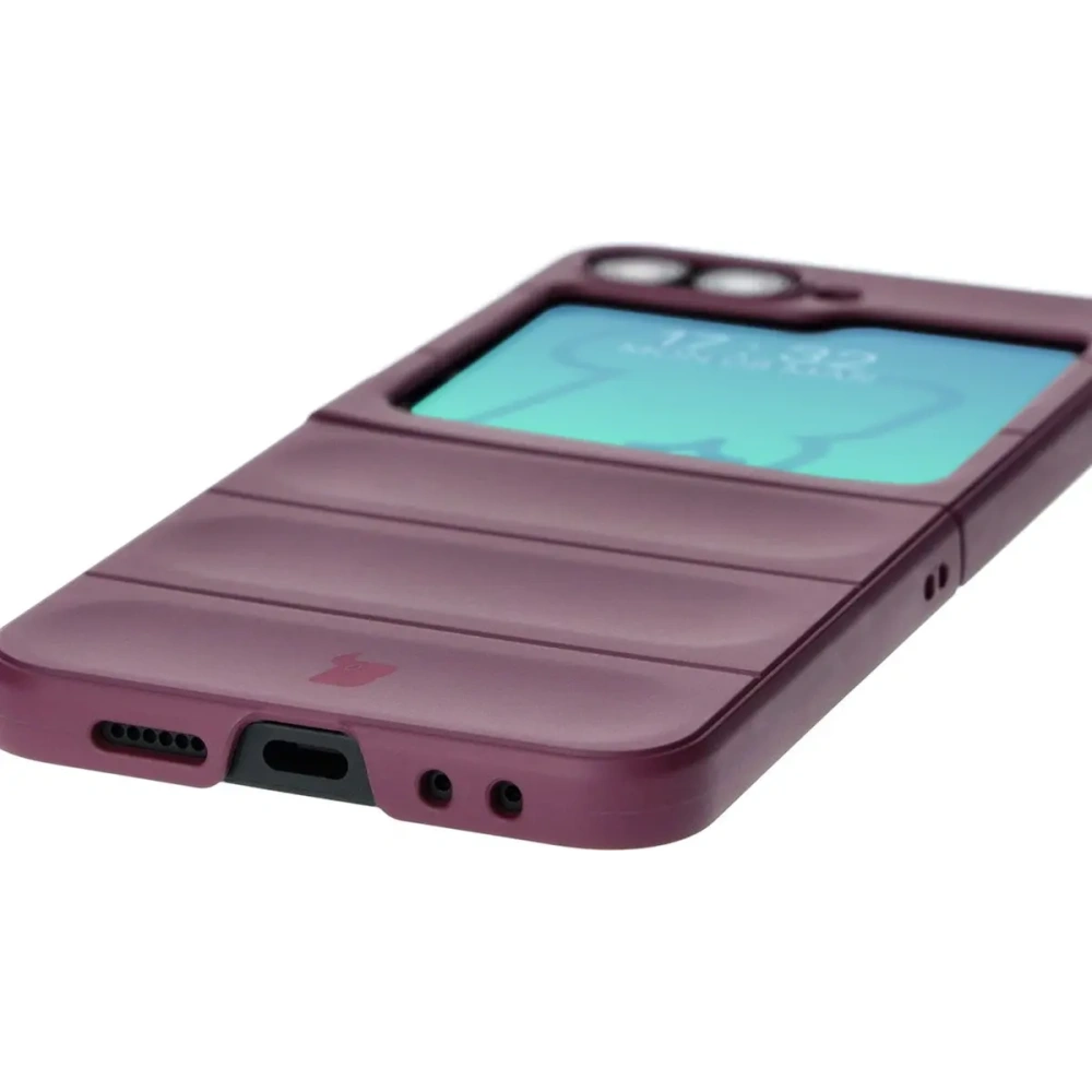 Pancerne etui Bizon Case Tur do Samsung Galaxy Z Flip6 / 7 FE ciemnofioletowe