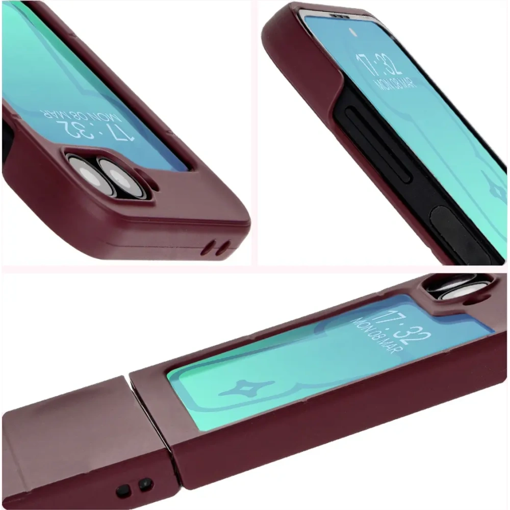 Pancerne etui Bizon Case Tur do Samsung Galaxy Z Flip6 / 7 FE ciemnofioletowe
