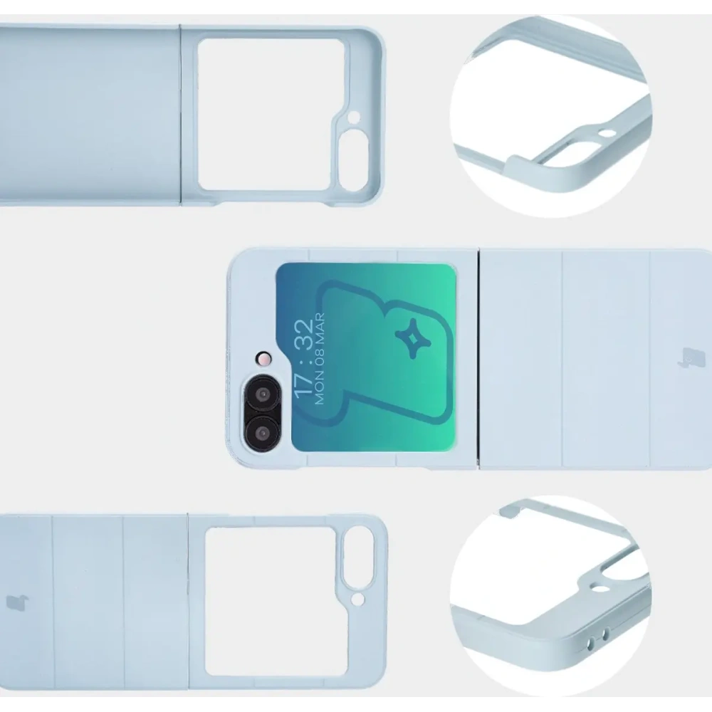 Pancerne etui Bizon Case Tur do Samsung Galaxy Z Flip6 / 7 FE jasnoniebieskie