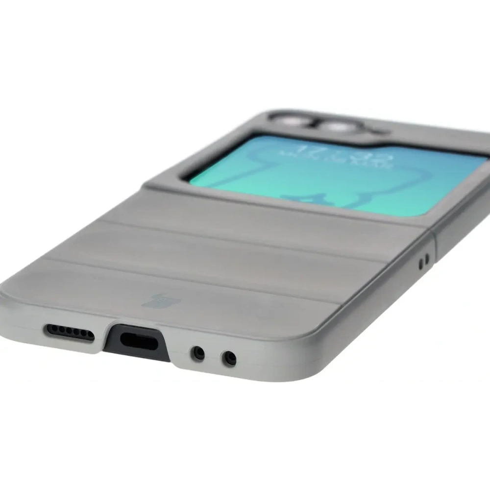 Pancerne etui Bizon Case Tur do Samsung Galaxy Z Flip6 / 7 FE jasnoszare