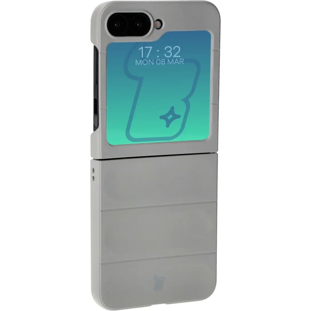 Pancerne etui Bizon Case Tur do Samsung Galaxy Z Flip6 / 7 FE jasnoszare