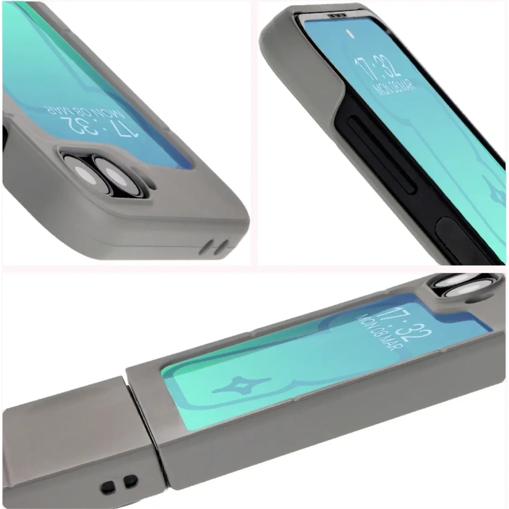 Pancerne etui Bizon Case Tur do Samsung Galaxy Z Flip6 / 7 FE jasnoszare