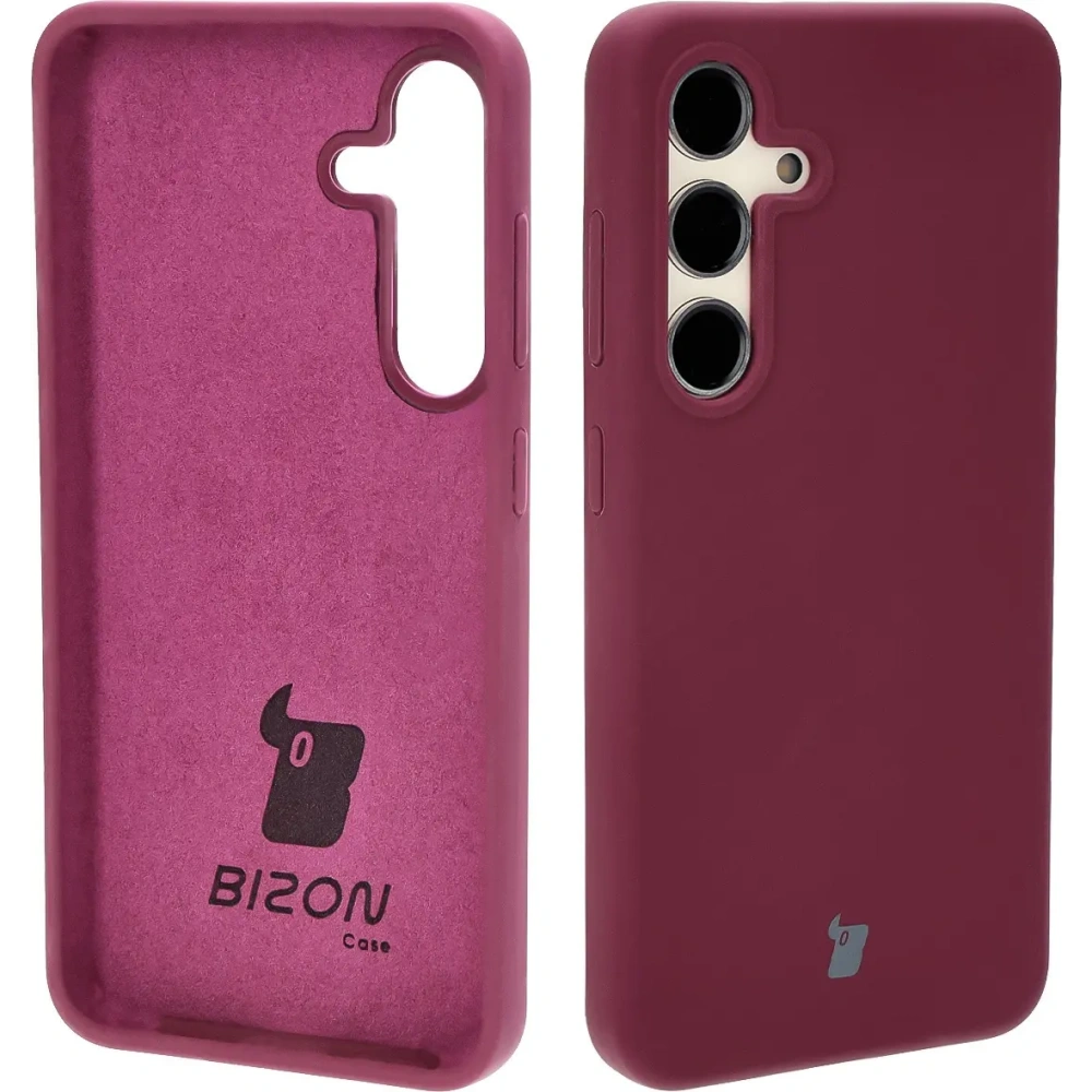 Silikonowe etui Bizon Soft Case do Samsung Galaxy S24 ciemnofioletowe