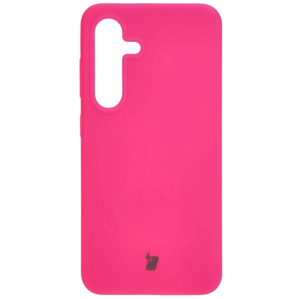 Silikonowe etui Bizon Soft Case do Samsung Galaxy S24 neonowo-różowe
