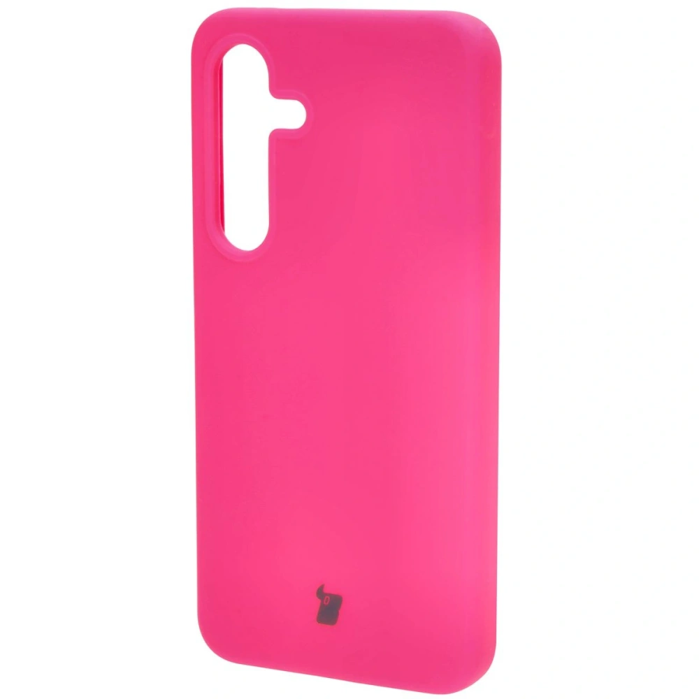 Silikonowe etui Bizon Soft Case do Samsung Galaxy S24 neonowo-różowe