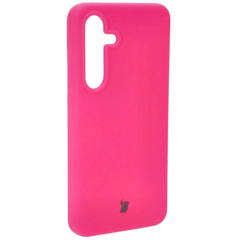Silikonowe etui Bizon Soft Case do Samsung Galaxy S24 neonowo-różowe