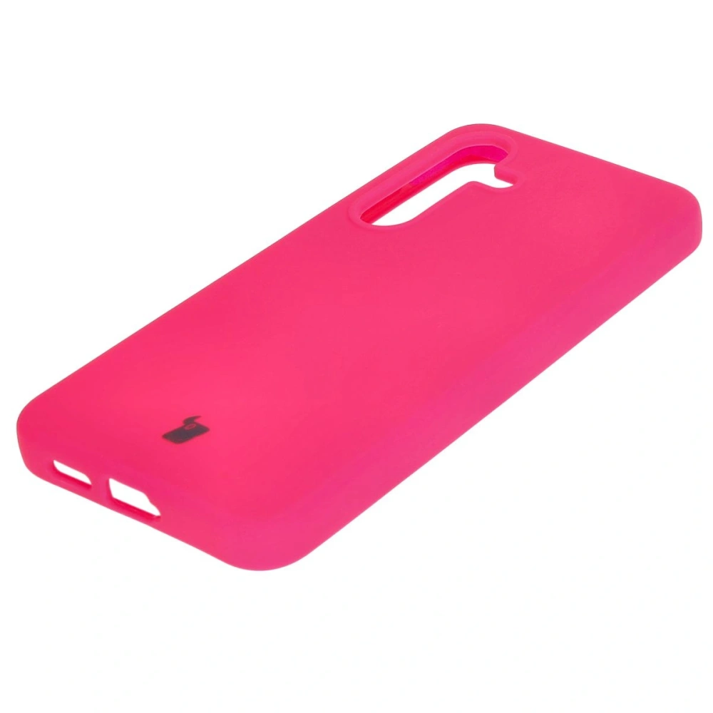 Silikonowe etui Bizon Soft Case do Samsung Galaxy S24 neonowo-różowe