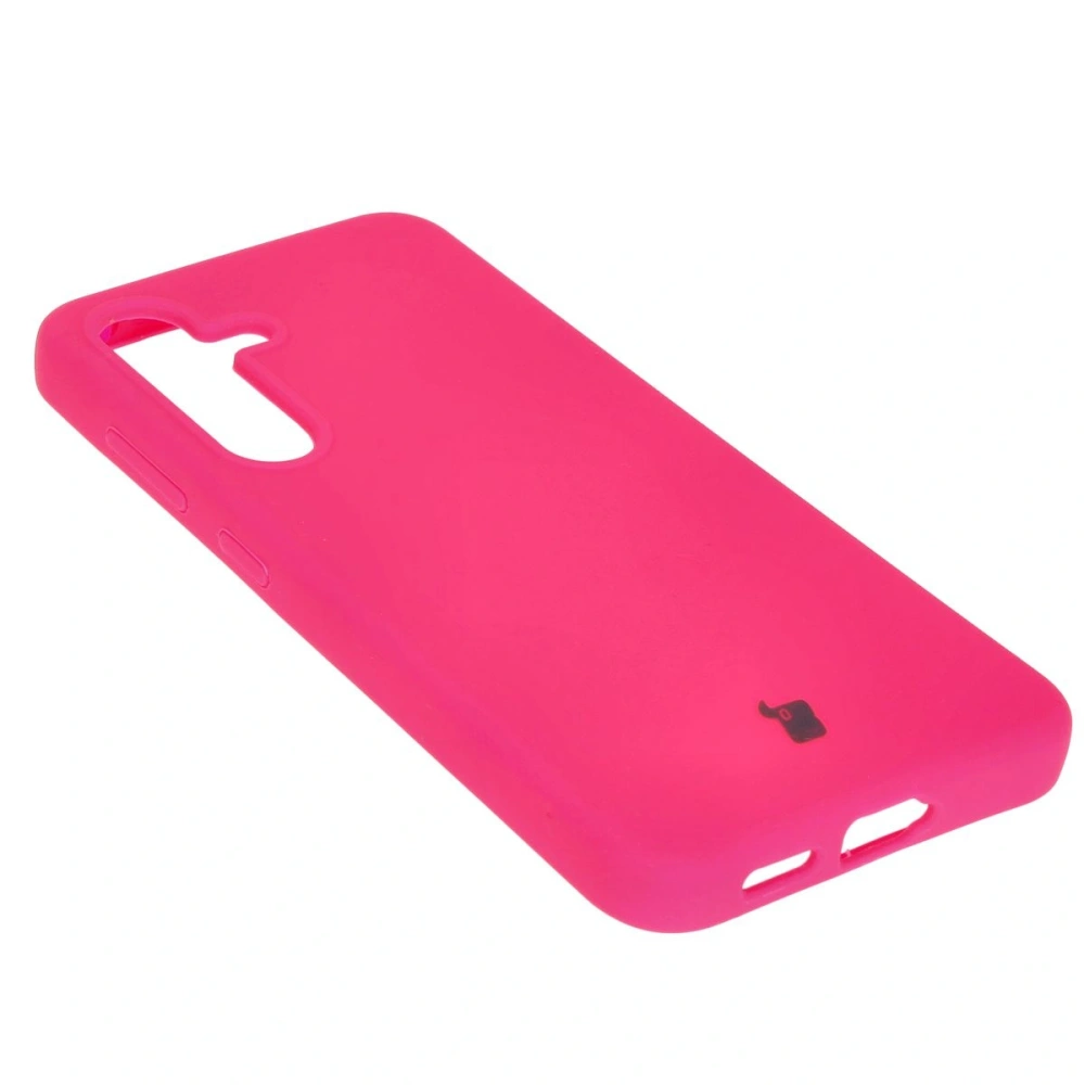 Silikonowe etui Bizon Soft Case do Samsung Galaxy S24 neonowo-różowe