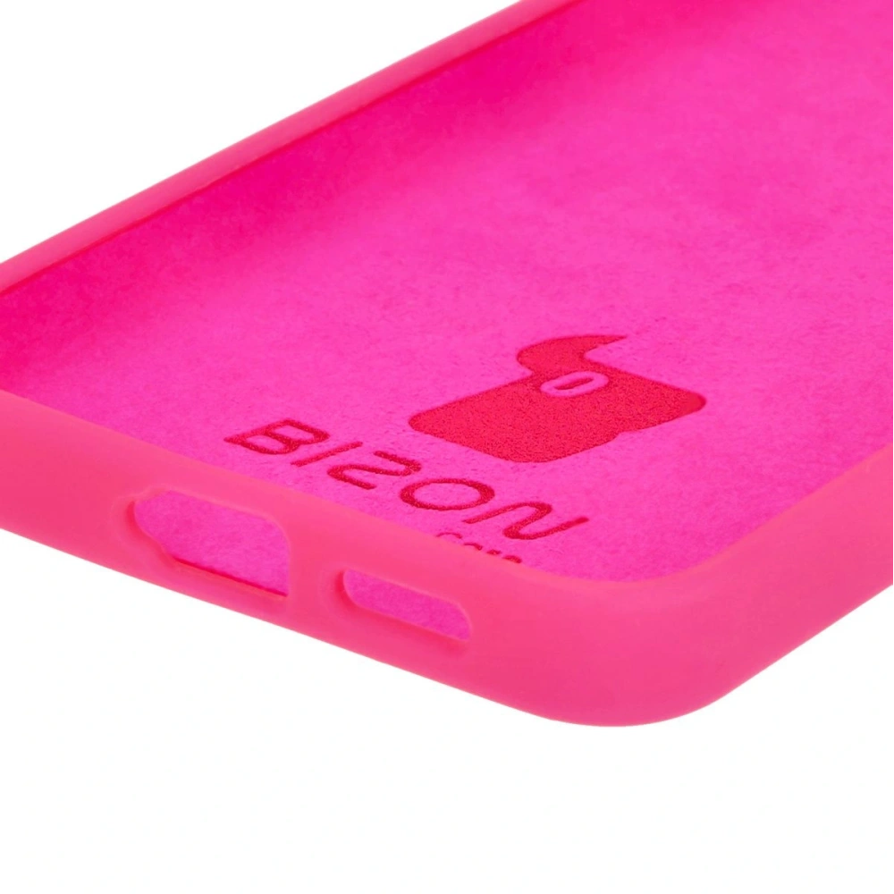 Silikonowe etui Bizon Soft Case do Samsung Galaxy S24 neonowo-różowe
