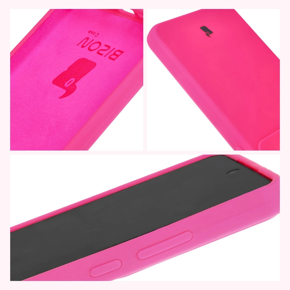 Silikonowe etui Bizon Soft Case do Samsung Galaxy S24 neonowo-różowe