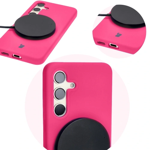 Kup Silikonowe etui Bizon Soft Case do Samsung Galaxy S24 neonowo-różowe - BIZ5682 - {ean13} - Sklep Home Screen