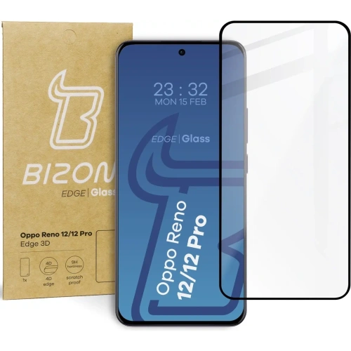 Kup Szkło hartowane BIZON Glass Edge 3D do Oppo Reno 12/12 Pro - BIZ5941 - {ean13} - Sklep Home Screen