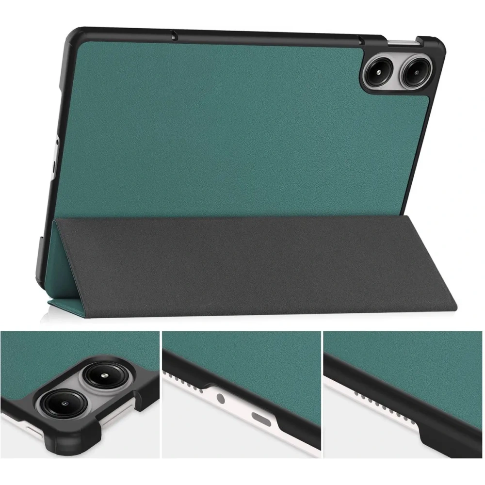 Etui Bizon Case Tab Croc do Xiaomi Redmi Pad Pro 12.1 ciemnozielone