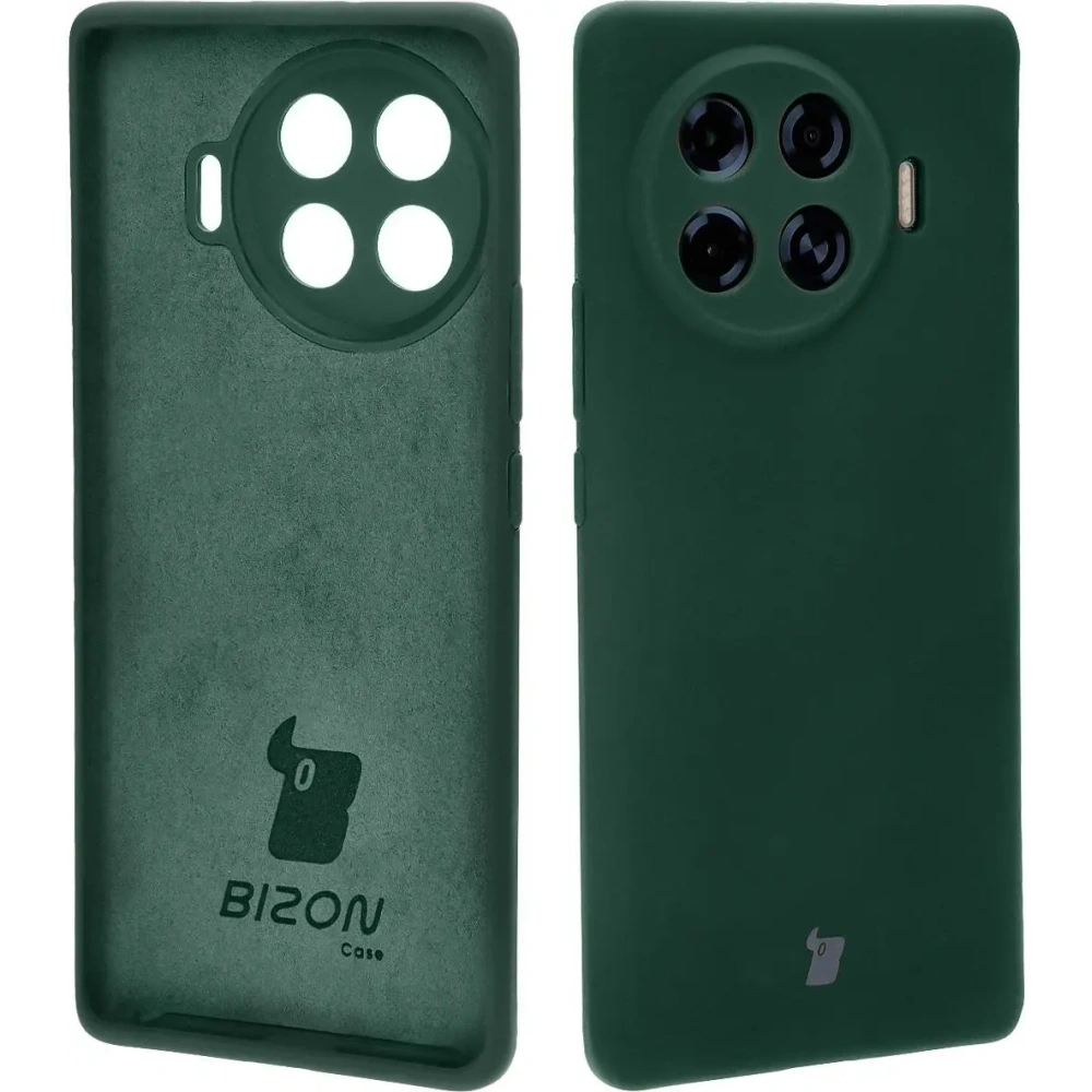 Silikonowe etui Bizon Soft Case do Tecno Spark 20 Pro+ ciemnozielone