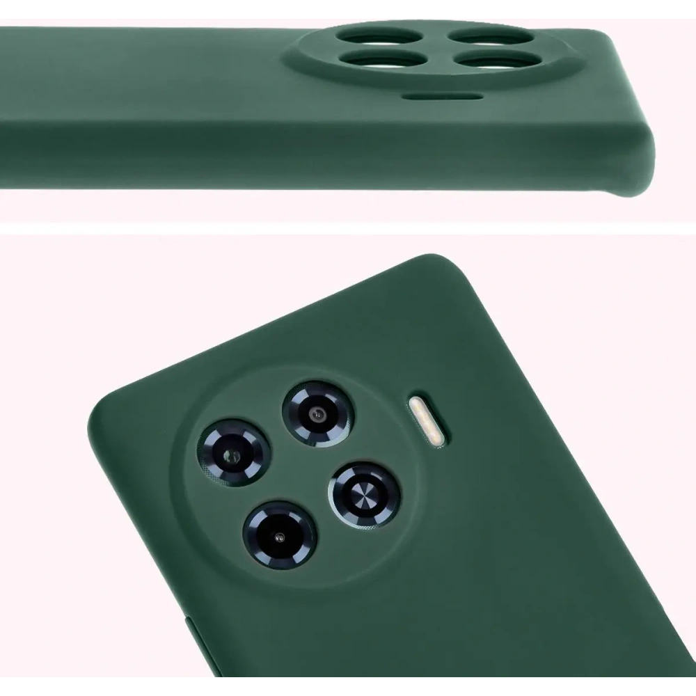 Silikonowe etui Bizon Soft Case do Tecno Spark 20 Pro+ ciemnozielone