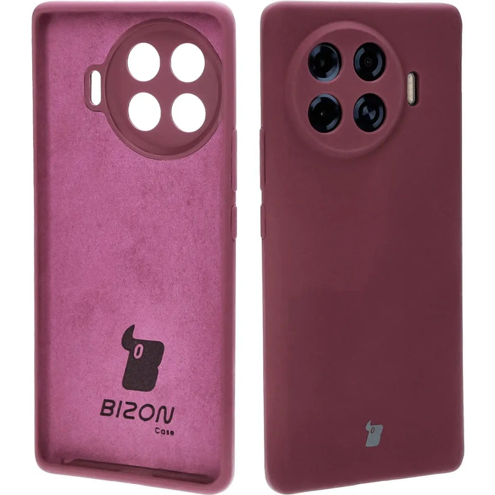 Silikonowe etui Bizon Soft Case do Tecno Spark 20 Pro+ ciemnofioletowe