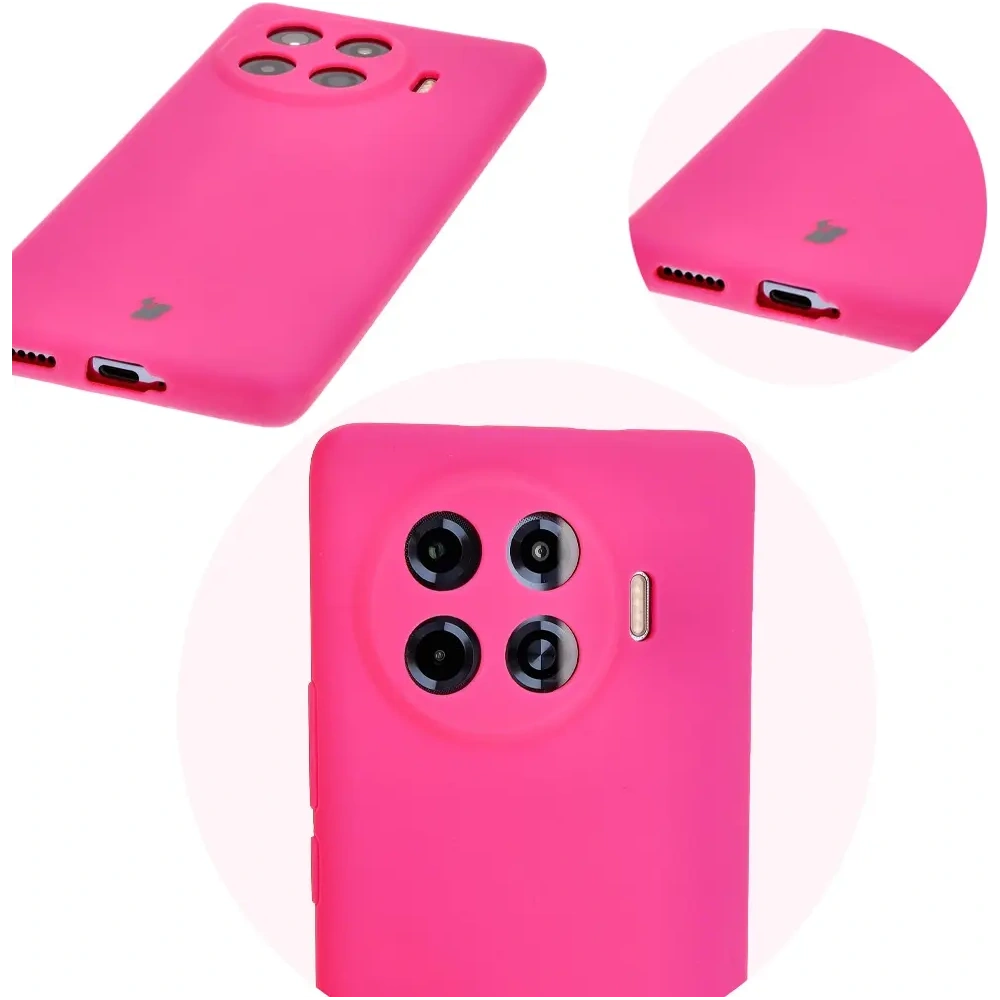Silikonowe etui Bizon Soft Case do Tecno Spark 20 Pro+ neonowo-różowe
