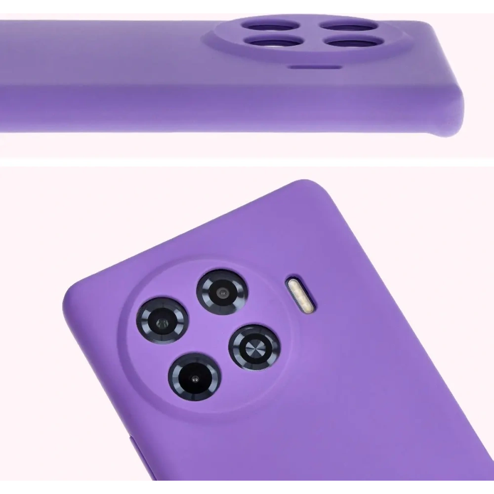 Silikonowe etui Bizon Soft Case do Tecno Spark 20 Pro+ fioletowe