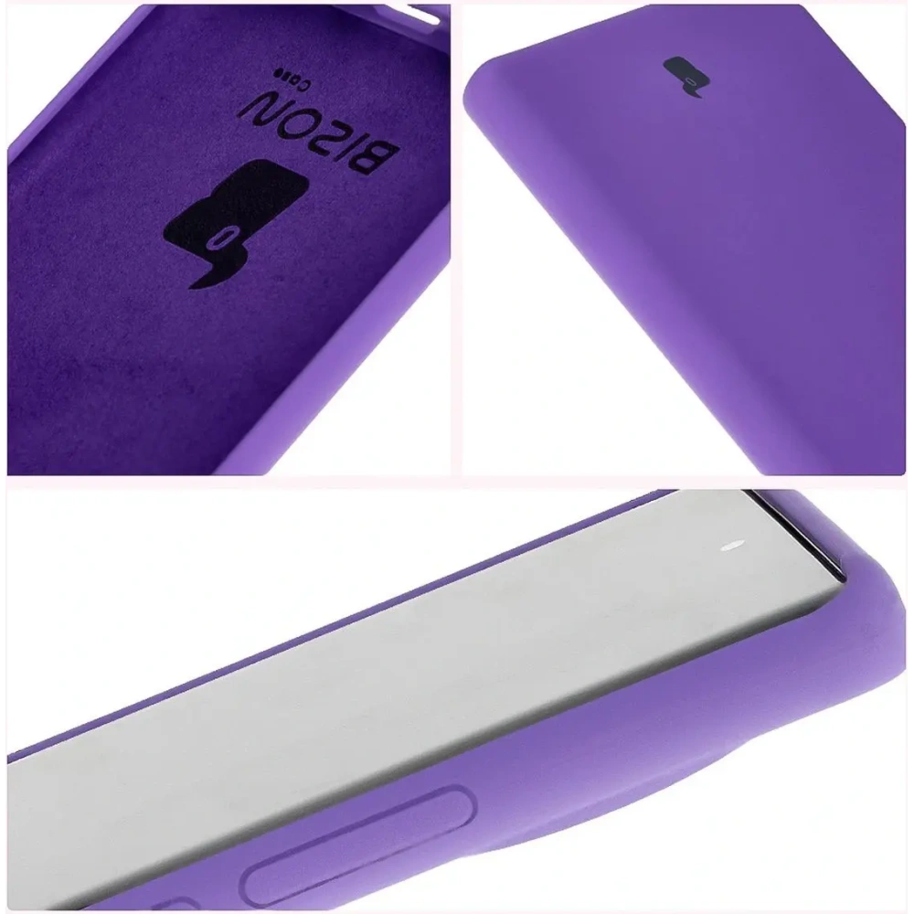 Silikonowe etui Bizon Soft Case do Tecno Spark 20 Pro+ fioletowe