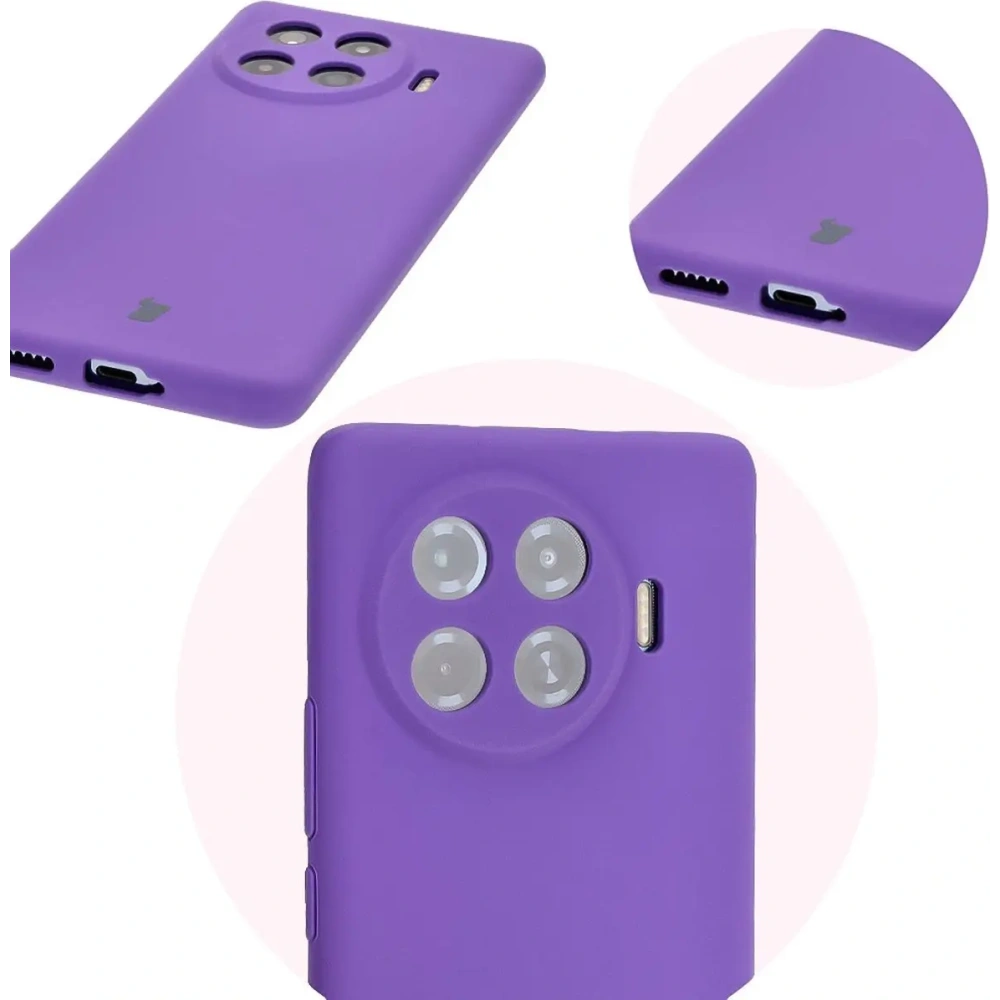 Silikonowe etui Bizon Soft Case do Tecno Spark 20 Pro+ fioletowe