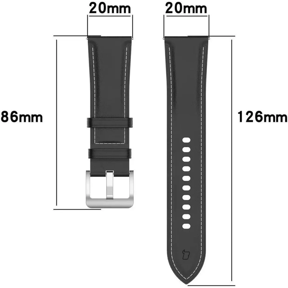 Pasek Bizon Strap Watch Casual do Samsung Galaxy Watch FE/7/6/6 Classic/5/5Pro/4/4 Classic czarny