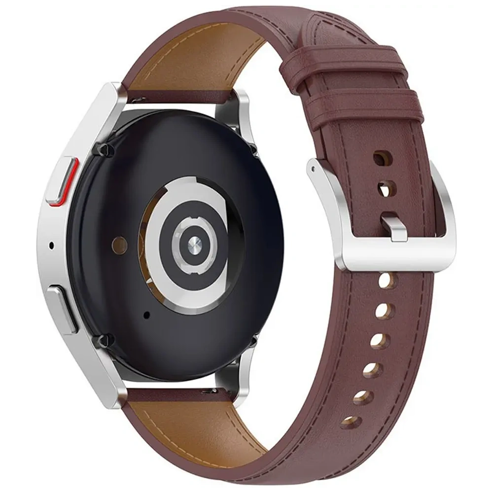 Pasek Bizon Strap Watch Casual do Samsung Galaxy Watch FE/7/6/6 Classic/5/5Pro/4/4 Classic ciemnobrązowy