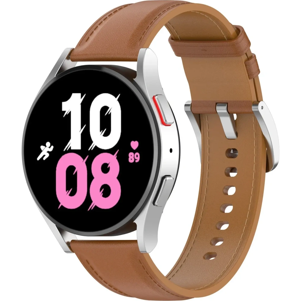 Pasek Bizon Strap Watch Casual do Samsung Galaxy Watch FE/7/6/6 Classic/5/5Pro/4/4 Classic jasnobrązowy