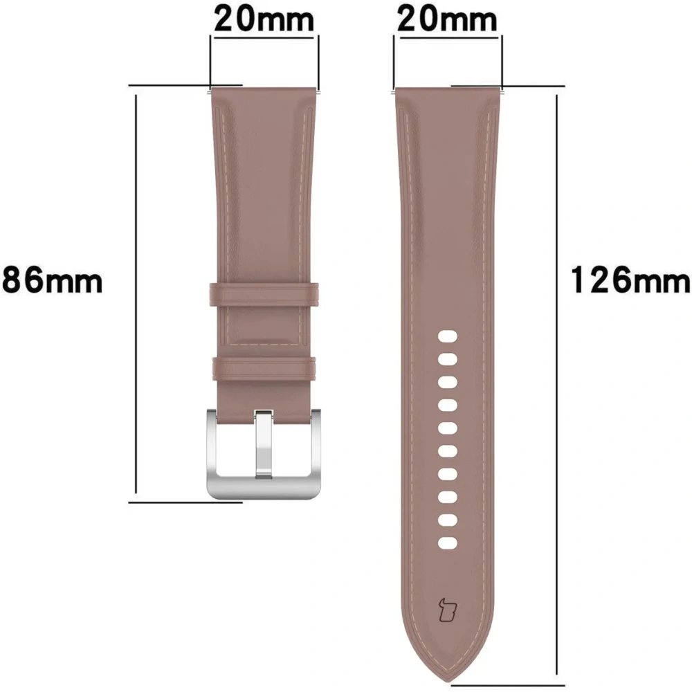 Pasek Bizon Strap Watch Casual do Samsung Galaxy Watch FE/7/6/6 Classic/5/5Pro/4/4 Classic różowy