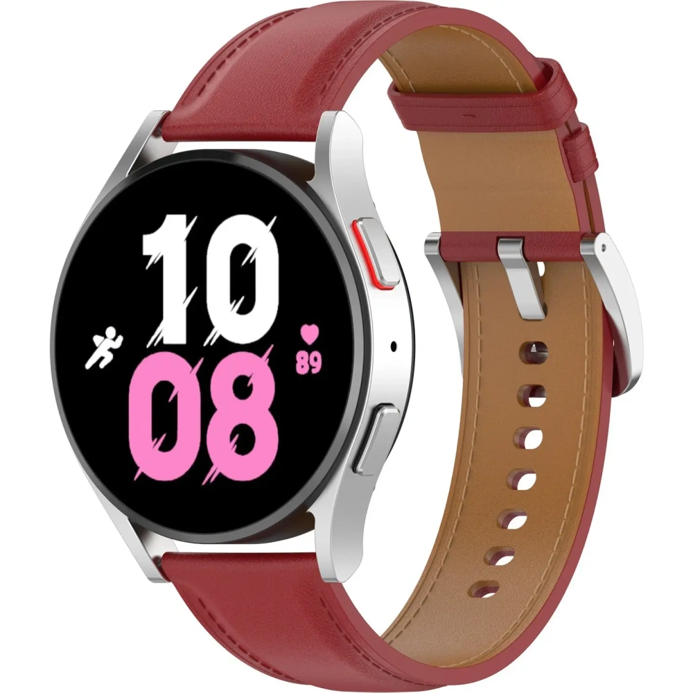 Pasek Bizon Strap Watch Casual do Samsung Galaxy Watch FE/7/6/6 Classic/5/5Pro/4/4 Classic czerwony