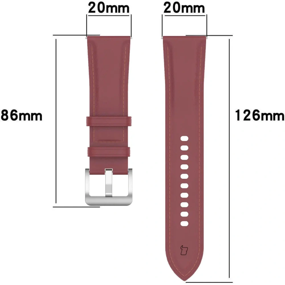 Pasek Bizon Strap Watch Casual do Samsung Galaxy Watch FE/7/6/6 Classic/5/5Pro/4/4 Classic czerwony