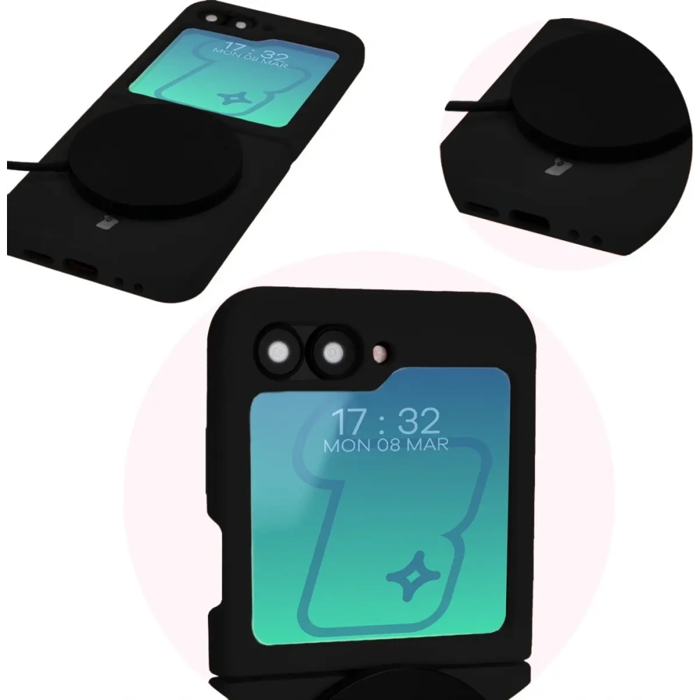 Silikonowe etui Bizon Soft Case do Samsung Galaxy Z Flip6 / 7 FE czarne