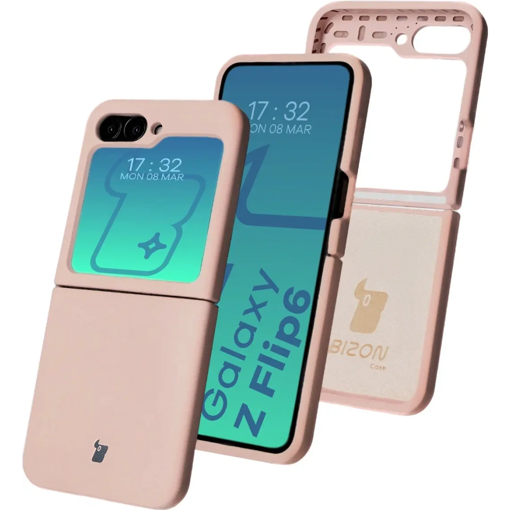 Silikonowe etui Bizon Soft Case do Samsung Galaxy Z Flip6 / 7 FE jasnoróżowe