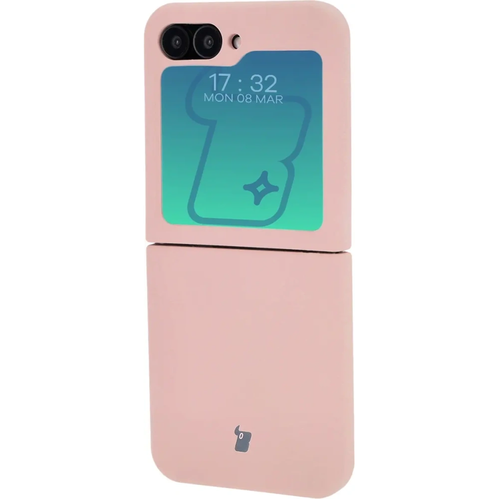Silikonowe etui Bizon Soft Case do Samsung Galaxy Z Flip6 / 7 FE jasnoróżowe