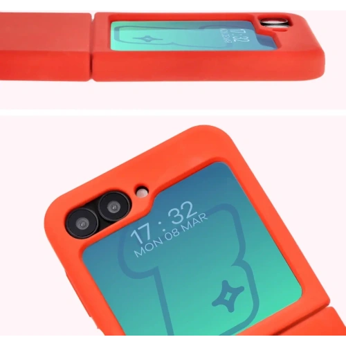 Kup Bizon Soft Case Samsung Galaxy Z Flip6 roșu - BIZ5723 - {ean13} - Sklep Home Screen