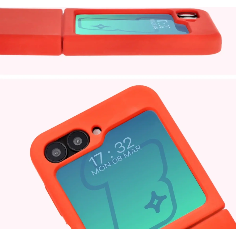 Silikonowe etui Bizon Soft Case do Samsung Galaxy Z Flip6 / 7 FE czerwone